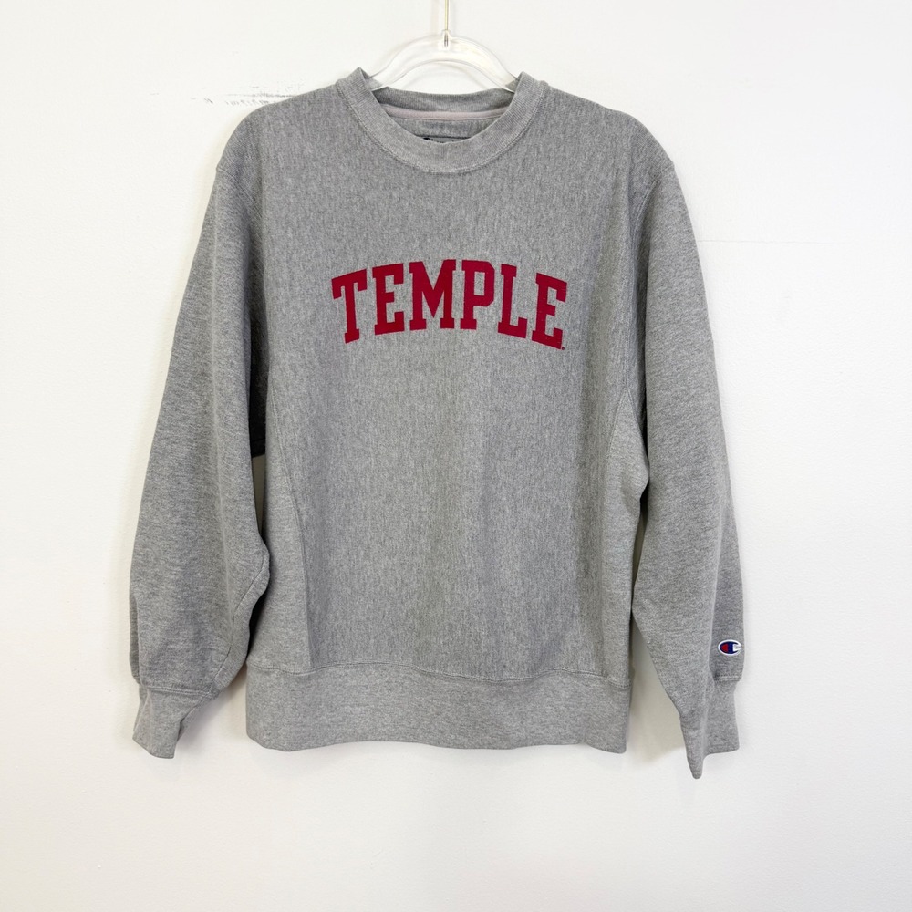 Vintage 00s Champion Reverse Weave Temple University Sweatshirt Size S